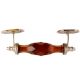 Amber Cut Glass Silver Big Dresser Handle